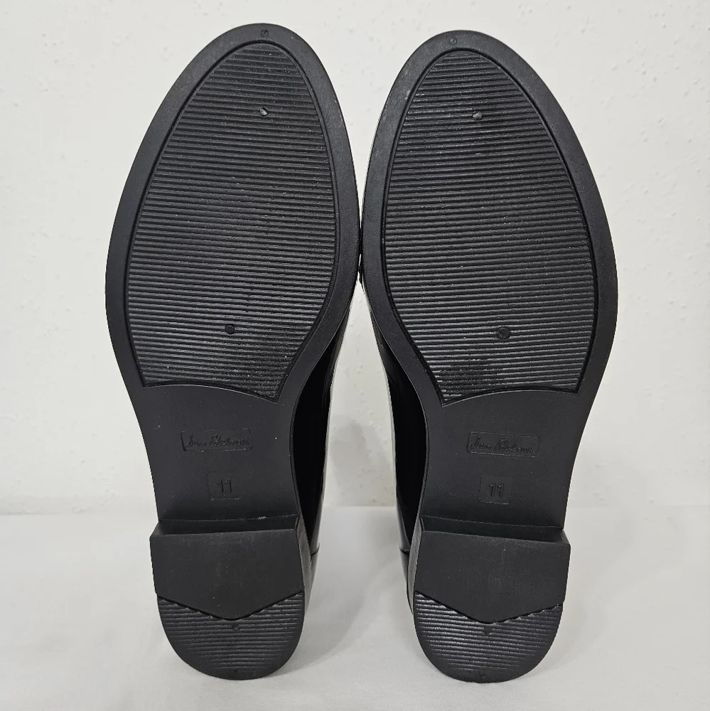 Sam Edelman Tinsley Waterproof Chelsea Rain Boots Black Gloss Size 11